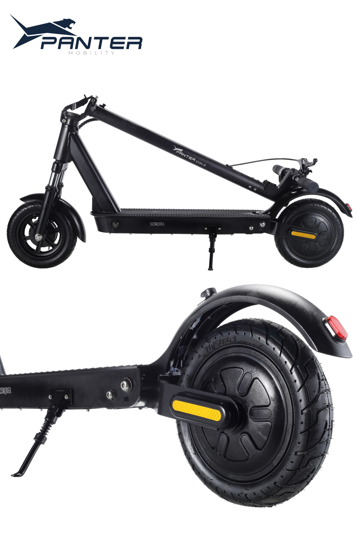 Bakdemper på Icon Pro + sammenlagt sparkesykkel